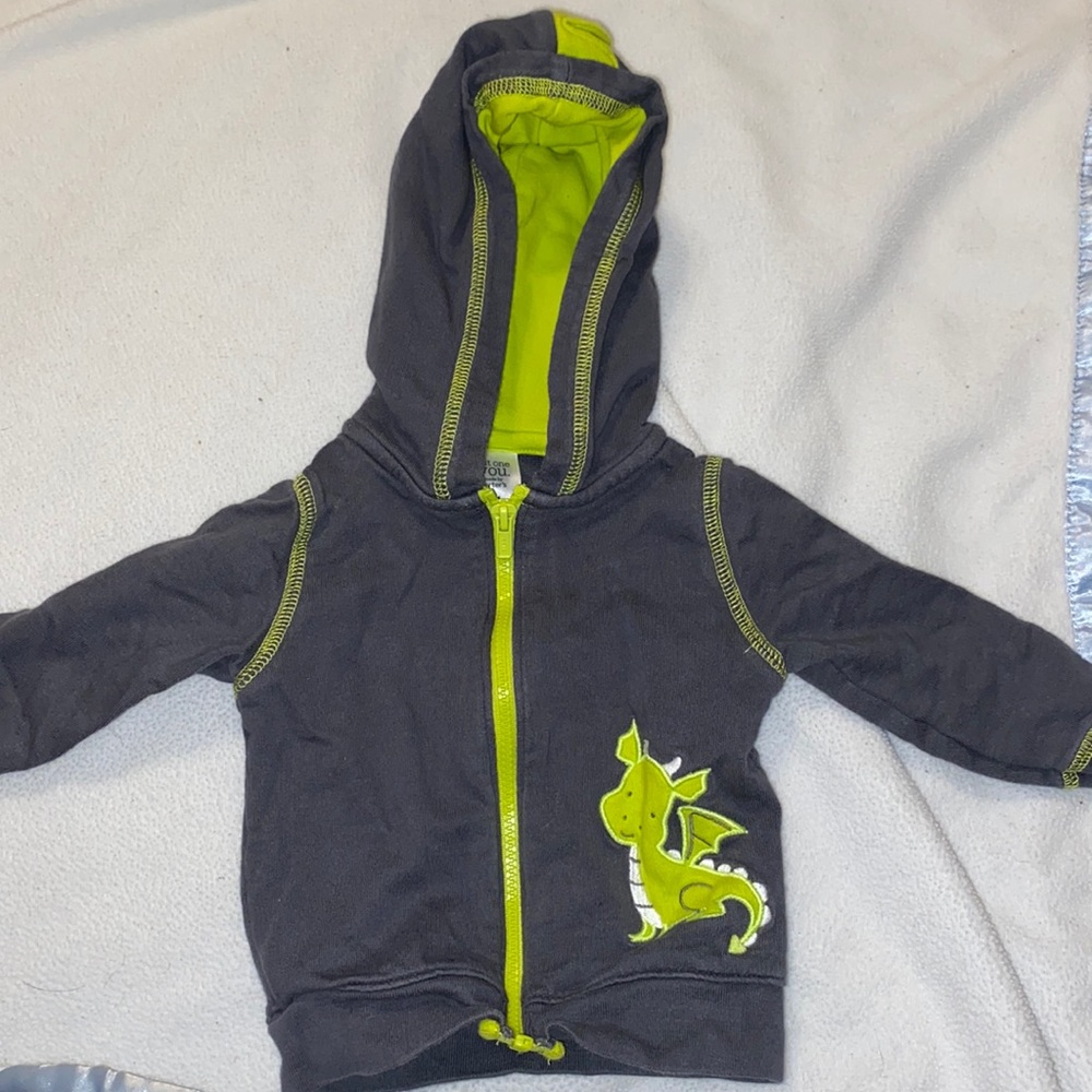 Carter’s dinosaur zip up hoodie.